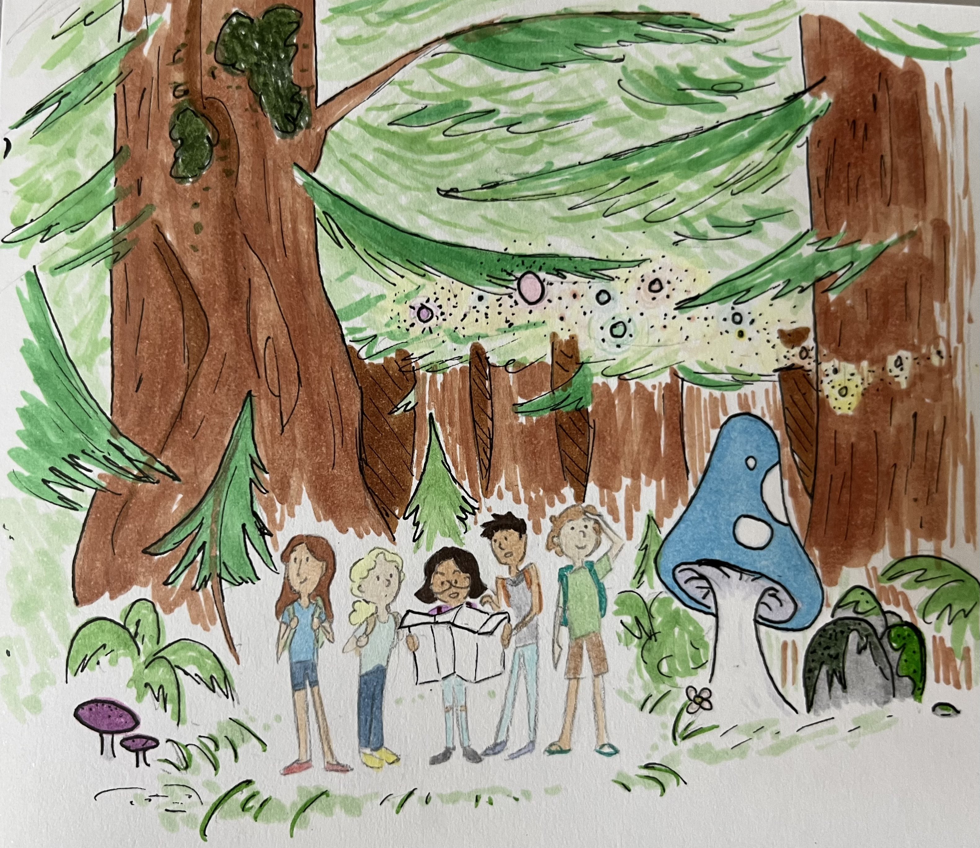 Group in Forest